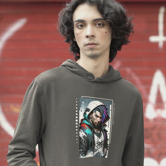 NWT - 15 Colors & Many Sizes - Skater Graffiti Style Streetwear Hoodie - Unisex - Picture 9 of 12